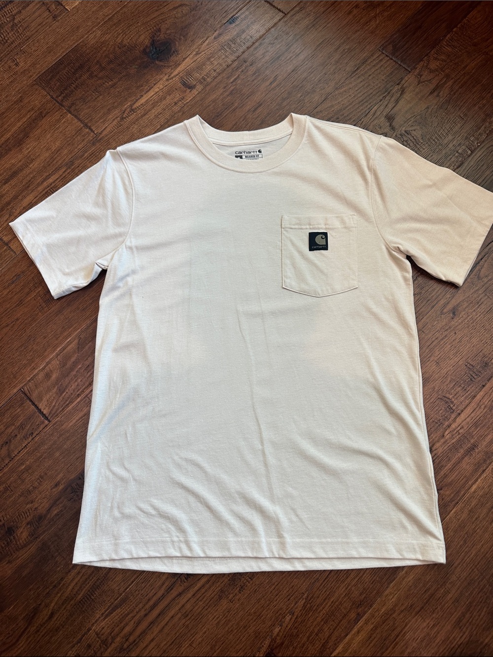 Carhartt Men’s Cream Short-Sleeve Pocket Tee